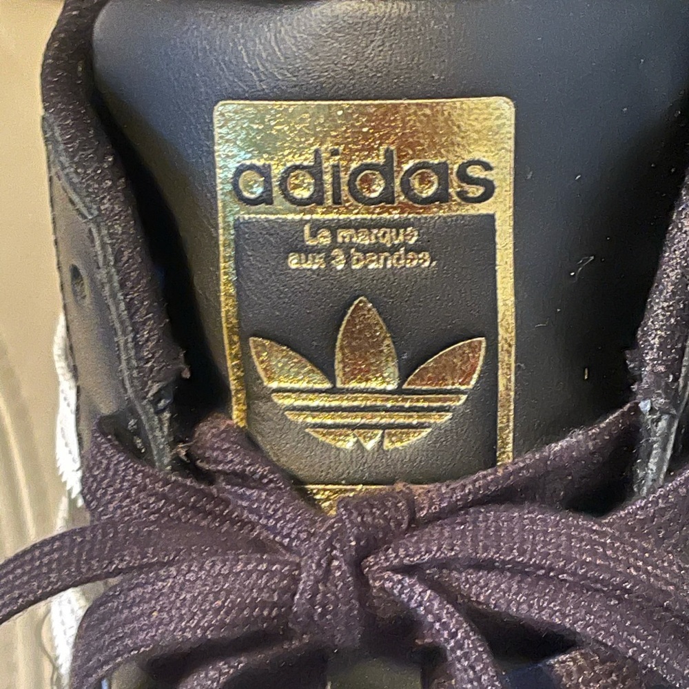 SZ 9 Adidas Superstar Core Black White Shell 2019 - Picture 2 of 12